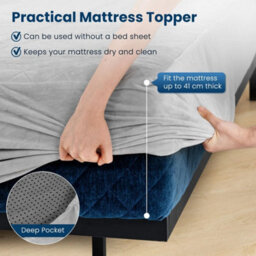 Protector Luxury Super Soft Velvet Mattress Single Size Mattress Topper - thumbnail 3