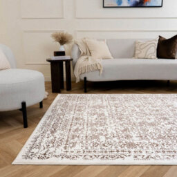 The Rugs Montana Cream And Brown Oriental Area Rug And Runner Soft Durable Pet Friendly Easy To Clean Living Room Bedroom 3716Crbw - thumbnail 7