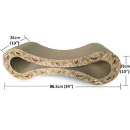 Actiaspet - Large Cardboard Corrugated Sofa Bed Cat Scratcher With Free Catnip - thumbnail 4