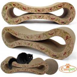 Actiaspet - Large Cardboard Corrugated Sofa Bed Cat Scratcher With Free Catnip - thumbnail 1