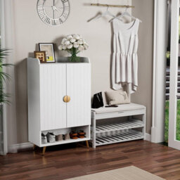 Hygrad Built to Survive Modern Shoe Storage Cabinet Hallway Display Storage Cabinet - thumbnail 1