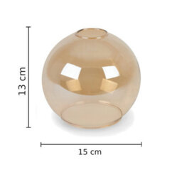 Luminosa Lighting Luminosa Star Dome Wall Lamp Black Amber Glass Shade 1X E27 - thumbnail 4