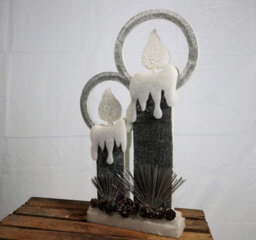 Shatchi Let It Snow White Christmas Lantern Wooden Warm Led Light Nativity Indoor Decorations - thumbnail 1