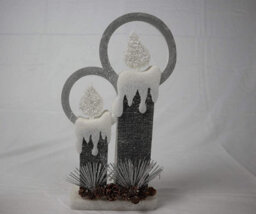 Shatchi Let It Snow White Christmas Lantern Wooden Warm Led Light Nativity Indoor Decorations - thumbnail 3