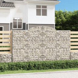 Berkfield Arched Gabion Baskets 10 Pcs 300X50X180/200 Cm Galvanised Iron