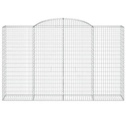Berkfield Arched Gabion Baskets 10 Pcs 300X50X180/200 Cm Galvanised Iron - thumbnail 4
