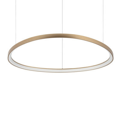 Ideal Lux Luminosa Gemini Integrated Led Pendant Ceiling Light Brass 9100Lm 4000K - image 1