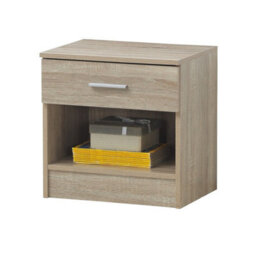 Timber Art Design Rio Costa Bedside Cabinet Bedroom Furniture Nightstand Table 1 Drawer Sonoma Oak - thumbnail 2