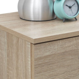 Timber Art Design Rio Costa Bedside Cabinet Bedroom Furniture Nightstand Table 1 Drawer Sonoma Oak - thumbnail 4