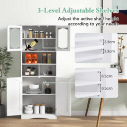 148Cm Tall Bathroom Cabinet Freestanding Storage Cabinet - thumbnail 6
