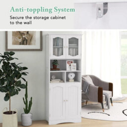 148Cm Tall Bathroom Cabinet Freestanding Storage Cabinet - thumbnail 5