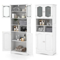 148Cm Tall Bathroom Cabinet Freestanding Storage Cabinet - thumbnail 1