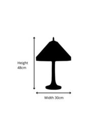 Lighting Supermarket Portland Modern Tiffany Style Cream Stained Glass Table Lamp - thumbnail 3