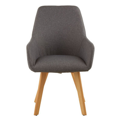Orsina Lightweight Grey Leisure Chair, Effortless Cleaning Lounge Chair, Space-Saving Armchair, Comfy Lobby Chair - image 1