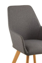 Orsina Lightweight Grey Leisure Chair, Effortless Cleaning Lounge Chair, Space-Saving Armchair, Comfy Lobby Chair - thumbnail 8