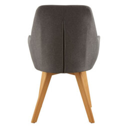 Orsina Lightweight Grey Leisure Chair, Effortless Cleaning Lounge Chair, Space-Saving Armchair, Comfy Lobby Chair - thumbnail 4