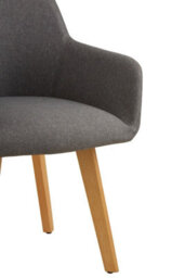 Orsina Lightweight Grey Leisure Chair, Effortless Cleaning Lounge Chair, Space-Saving Armchair, Comfy Lobby Chair - thumbnail 9