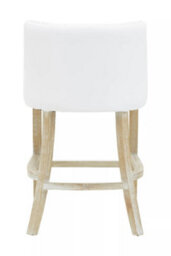 Orsina White Bar Stool With Back, Velvet Seat Breakfast Bar Chair, Kitchen Stool With Footrest, Chair For Bar, Home - thumbnail 4