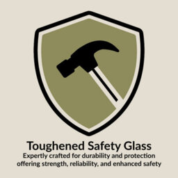 Ruwa 6mm Toughened Safety Glass Offset Quadrant Shower Enclosure - 1900 X 1200 X 800mm - Matt Black - Balterley - thumbnail 5