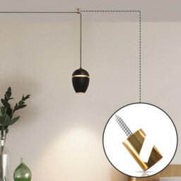 3 Pcs Pendant Light Cable Hooks Ceiling Or Wall-Mounted Metal V Hooks For Fabric Electrical Cables, Spider Pendant Lights - thumbnail 4