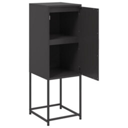 Berkfield Highboard Black 36X39X107 Cm Steel - thumbnail 9