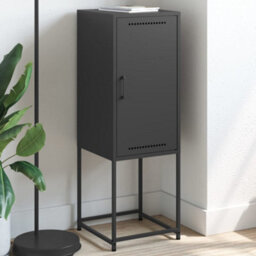 Berkfield Highboard Black 36X39X107 Cm Steel