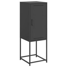 Berkfield Highboard Black 36X39X107 Cm Steel - thumbnail 2