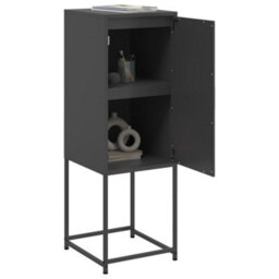 Berkfield Highboard Black 36X39X107 Cm Steel - thumbnail 5