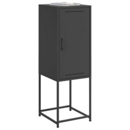 Berkfield Highboard Black 36X39X107 Cm Steel - thumbnail 4