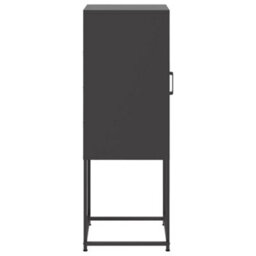 Berkfield Highboard Black 36X39X107 Cm Steel - thumbnail 7