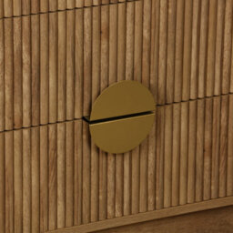 Sweeek - 4-Drawer Chest With Grooved Mango Wooden Effect 80X40X85 Cm - Celian - thumbnail 3