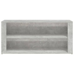 Berkfield Elegant Shoe Rack Concrete Grey 100X35X45 Cm Engineered Wood - thumbnail 5