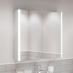 Affine Modern Bathroom Cabinet/led Mirror Wall Hung Illuminated Shaver Sensor 600 X 700 - thumbnail 2