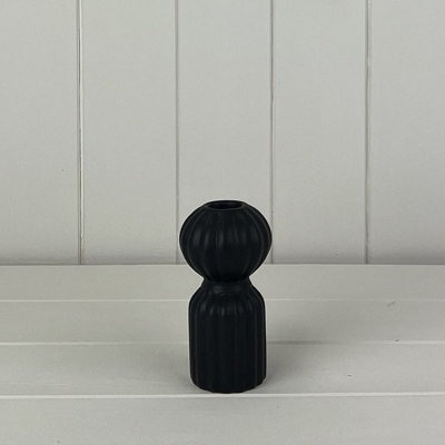 Satchville Black Ceramic Candle Holder - image 1
