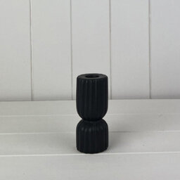 Satchville Black Ceramic Candle Holder - thumbnail 2