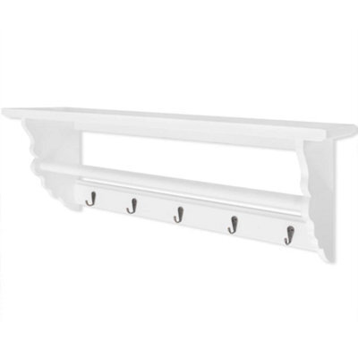 Vidaxl Coat Rack Mdf White Baroque Style - image 1