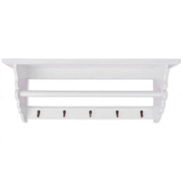 Vidaxl Coat Rack Mdf White Baroque Style - thumbnail 2