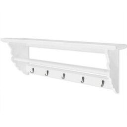Vidaxl Coat Rack Mdf White Baroque Style - thumbnail 1