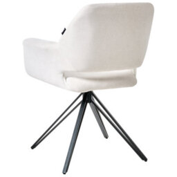 Beliani Set Of 2 Dining Chairs Ciney Fabric Off-White - thumbnail 6