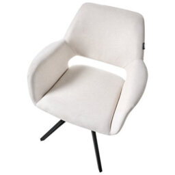 Beliani Set Of 2 Dining Chairs Ciney Fabric Off-White - thumbnail 7