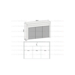 Tv Unit 155Cm Sideboard Cabinet Cupboard Tv Stand Living Room High Gloss Doors - Dark Grey - thumbnail 9