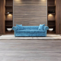 Chesterfield 4 Seater Sofa Settee Elegance Teal Velvet Fabric In Classic Style - thumbnail 5