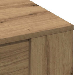 Berkfield Coffee Table Artisan Oak Solid Oak Wood Medium Coffee Table - thumbnail 8