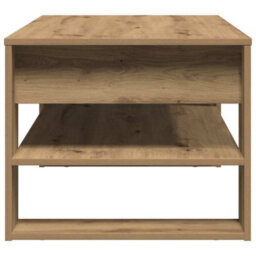 Berkfield Coffee Table Artisan Oak Solid Oak Wood Medium Coffee Table - thumbnail 7