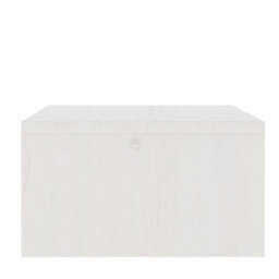 Vidaxl Monitor Stand White 100X27X15 Cm Solid Wood Pine - thumbnail 6
