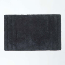 Homescapes Spa Supreme Luxury Black Bath Mat And Pedestal Set - thumbnail 2