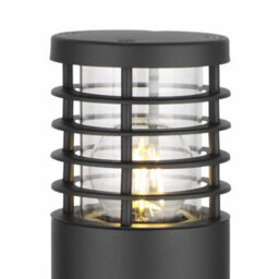 First Choice Lighting Set Of 2 Bloom Black Ip44 Outdoor 50Cm Post Lights - thumbnail 3
