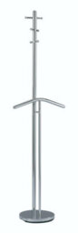Aspect Furniture Ethan Free Standing Coat Stand W/ Suit Butler/silver Clothes Valet Stand - thumbnail 2
