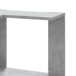 Berkfield Corner Bookcase 5-Tier Concrete Grey 50X50X179 Cm Engineered Wood - thumbnail 7