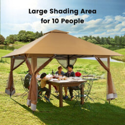 Costway 4M X 4M Pop Up Gazebo Canopy Tent W/ Netting Mesh Sidewalls - thumbnail 4